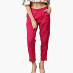 Women-Pink-Solid-Regular-Trousers-150x150